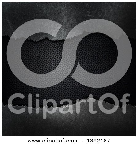 Clipart of a Background of Industrial Scratched and Broken Metal - Royalty Free Illustration by KJ Pargeter