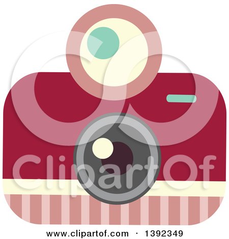 Clipart of a Flat Design Camera - Royalty Free Vector Illustration by BNP Design Studio