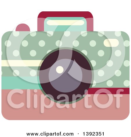 Clipart of a Flat Design Camera - Royalty Free Vector Illustration by BNP Design Studio