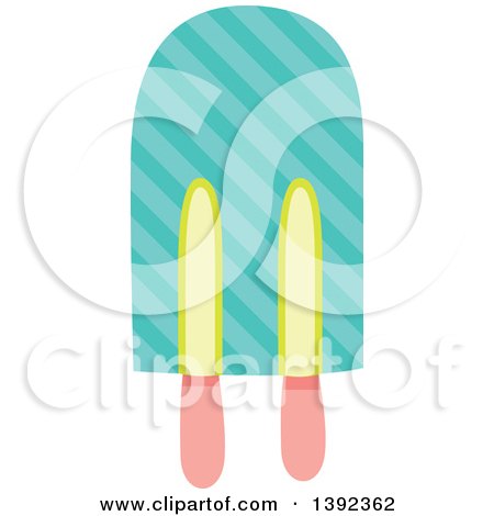Clipart of a Flat Design Popsicle - Royalty Free Vector Illustration by BNP Design Studio