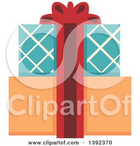 Clipart of Flat Design Gift Boxes - Royalty Free Vector Illustration by BNP Design Studio