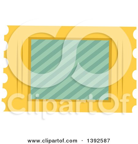 Clipart of a Flat Design Ticket Stub - Royalty Free Vector Illustration by BNP Design Studio