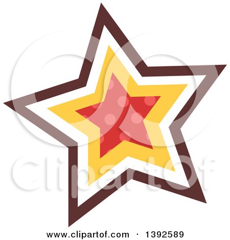Clipart of a Flat Design Star - Royalty Free Vector Illustration by BNP Design Studio