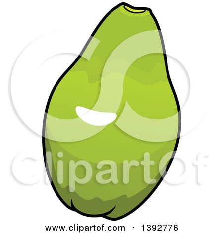 Clipart of a Papaya Fruit - Royalty Free Vector Illustration by Vector Tradition SM