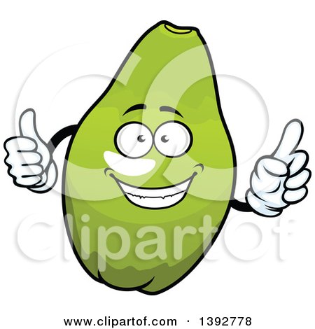 Clipart of a Papaya Fruit Character - Royalty Free Vector Illustration by Vector Tradition SM