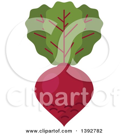 Clipart of a Flat Design Beet - Royalty Free Vector Illustration by Vector Tradition SM