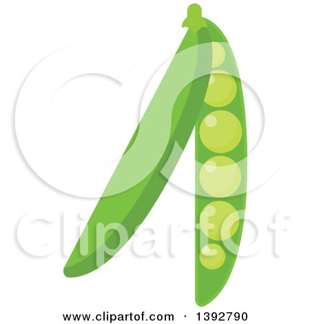 Clipart of Flat Design Peas - Royalty Free Vector Illustration by Vector Tradition SM