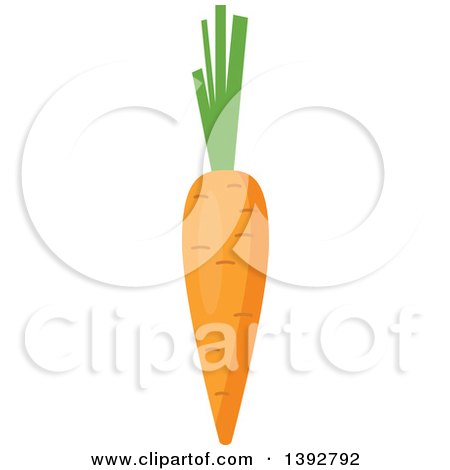 Clipart of a Flat Design Carrot - Royalty Free Vector Illustration by Vector Tradition SM