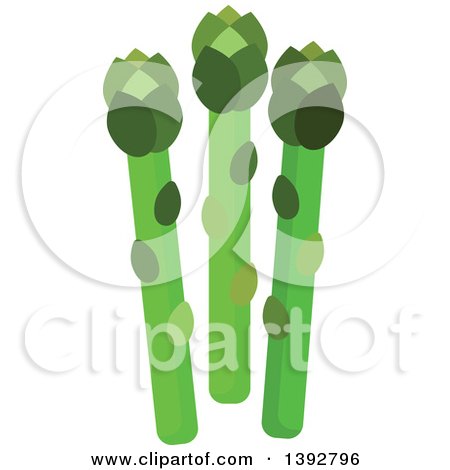 Clipart of Flat Design Asparagus - Royalty Free Vector Illustration by Vector Tradition SM