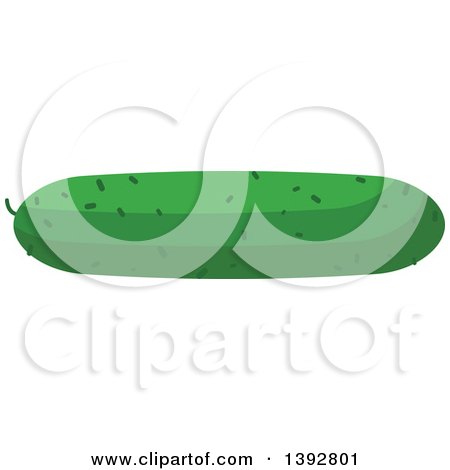 Clipart of a Flat Design Cucumber - Royalty Free Vector Illustration by Vector Tradition SM