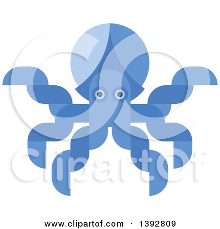 Clipart of a Flat Design Octopus - Royalty Free Vector Illustration by Vector Tradition SM