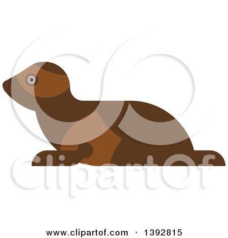 Clipart of a Flat Design Seal - Royalty Free Vector Illustration by Vector Tradition SM