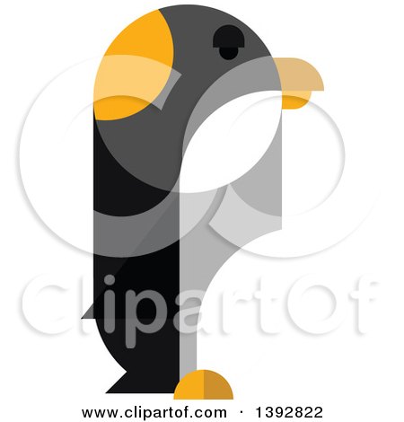 Clipart of a Flat Design Penguin - Royalty Free Vector Illustration by Vector Tradition SM