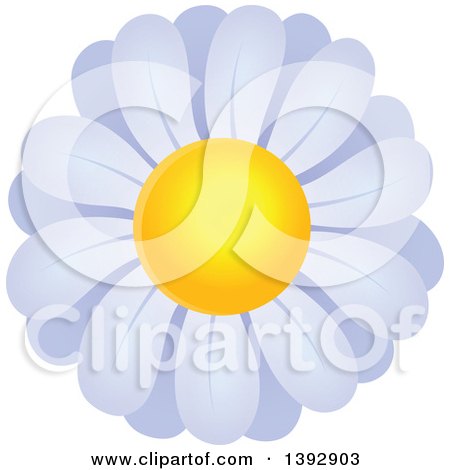 Clipart of a White Daisy Flower - Royalty Free Vector Illustration by visekart