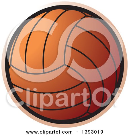 Clipart of a Netball or Volleyball - Royalty Free Vector Illustration by Lal Perera