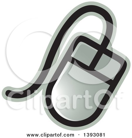 Clipart of a Computer Mouse Icon - Royalty Free Vector Illustration by Lal Perera