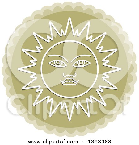 Clipart of a Sun Wheel - Royalty Free Vector Illustration by Lal Perera