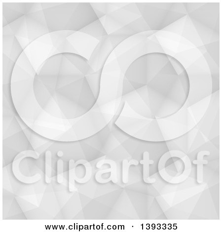 Clipart of a Grayscale Polygonal Geometric Background - Royalty Free Vector Illustration by vectorace