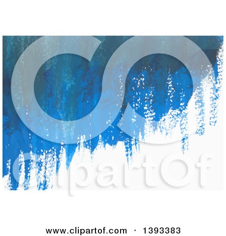 Clipart of a Blue Gouache Paint Background - Royalty Free Vector Illustration by vectorace