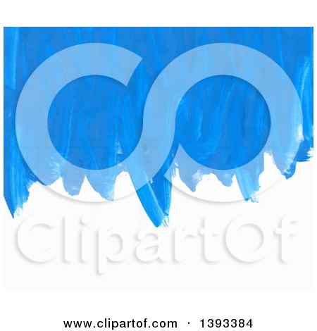 Clipart of a Blue Gouache Paint Background - Royalty Free Vector Illustration by vectorace