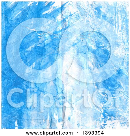 Clipart of a Blue Watercolor Paint Background - Royalty Free Vector Illustration by vectorace