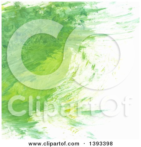 Clipart of a Green Paint Background - Royalty Free Vector Illustration by vectorace
