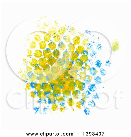 Clipart of an Oil Paint Fingerprint Background - Royalty Free Vector Illustration by vectorace