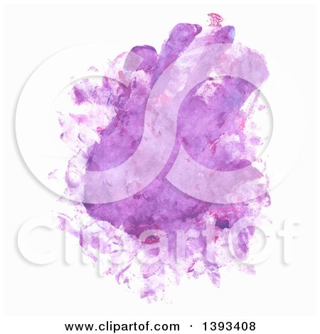 Clipart of a Purple Gouache Paint Background - Royalty Free Vector Illustration by vectorace