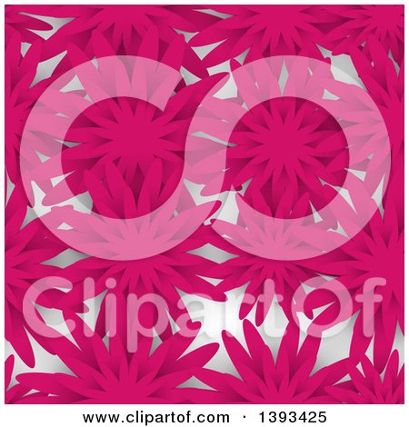 Clipart of a Seamless Pink Flower Background Pattern - Royalty Free Vector Illustration by vectorace