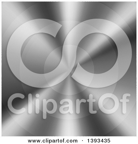 Clipart of a Radial Brushed Metal Background - Royalty Free Vector Illustration by vectorace