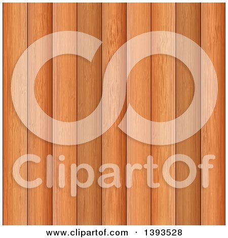 Clipart of a Background of Wood Planks - Royalty Free Vector Illustration by KJ Pargeter