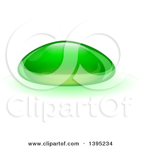 Clipart of a Reflective Green Biofuel or Slime Droplet - Royalty Free Vector Illustration by dero