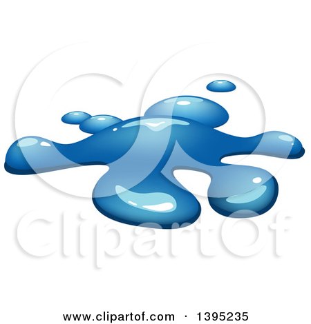 Clipart of a Blue Water Splash - Royalty Free Vector Illustration by dero