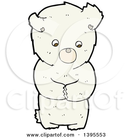 Clipart of a Cartoon Polar Bear - Royalty Free Vector Illustration by lineartestpilot