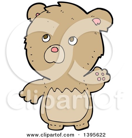 Clipart of a Cartoon Brown Bear - Royalty Free Vector Illustration by lineartestpilot