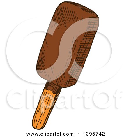 Clipart of a Sketched Popsicle - Royalty Free Vector Illustration by Vector Tradition SM