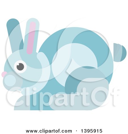 Clipart of a Flat Design Rabbit - Royalty Free Vector Illustration by Vector Tradition SM