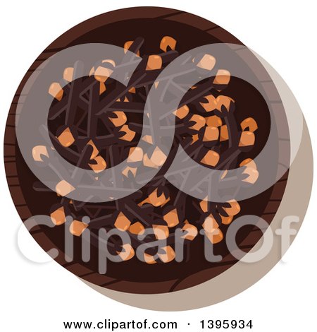 Clipart of a Small Bowl of Culinary Spices, Cloves - Royalty Free Vector Illustration by Vector Tradition SM