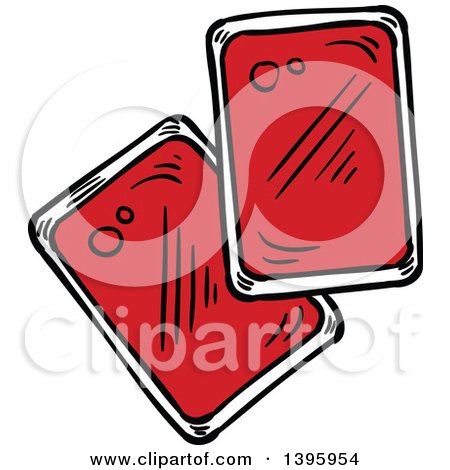 Clipart of Sketched Ketchup Containers - Royalty Free Vector Illustration by Vector Tradition SM