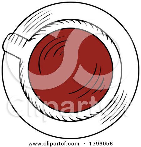 Clipart of a Sketched Cup of Coffee - Royalty Free Vector Illustration by Vector Tradition SM