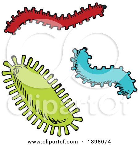 Clipart of Sketched Pests - Royalty Free Vector Illustration by Vector Tradition SM