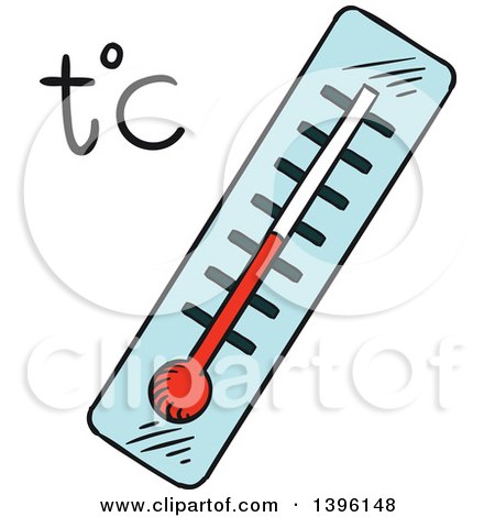 Clipart of a Sketched Thermometer - Royalty Free Vector Illustration by Vector Tradition SM