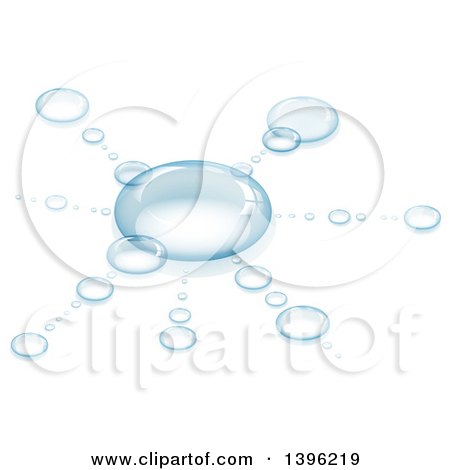 Clipart of Blue Water Drops - Royalty Free Vector Illustration by dero