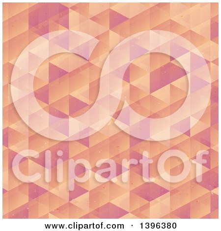 Clipart of a Distressed Geometric Background - Royalty Free Illustration by KJ Pargeter