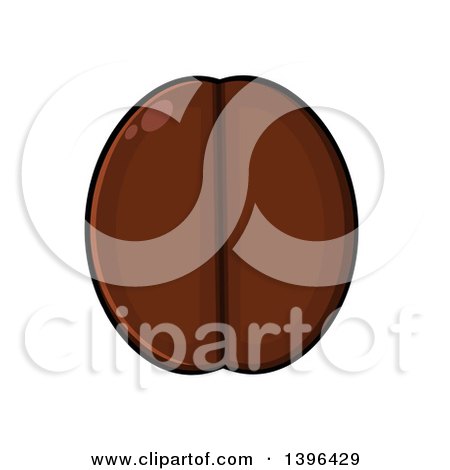 Clipart of a Cartoon Coffee Bean - Royalty Free Vector Illustration by Hit Toon