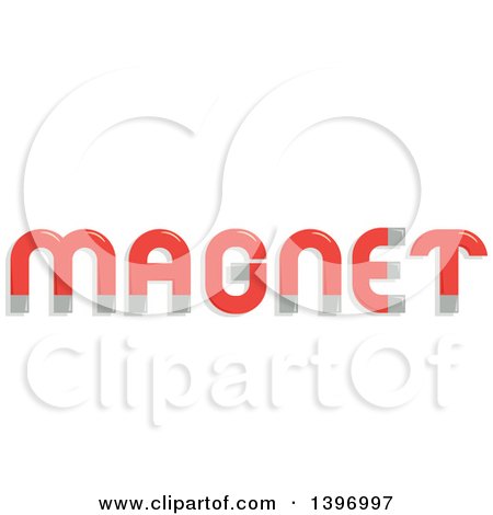 Clipart of the Word Magnet - Royalty Free Vector Illustration by BNP Design Studio