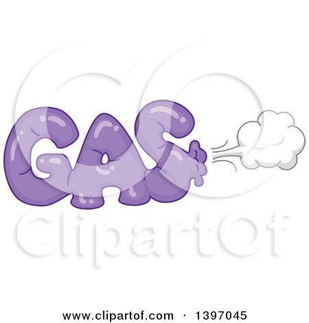 Clipart of a Word, Gas, Bursting - Royalty Free Vector Illustration by BNP Design Studio
