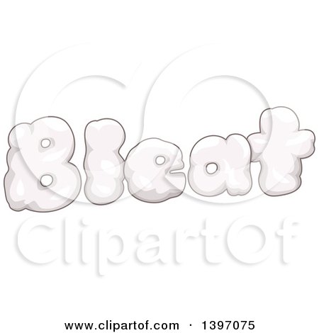 Clipart of a Farm Animal Sound of Bleat with Sheep Wool - Royalty Free Vector Illustration by BNP Design Studio