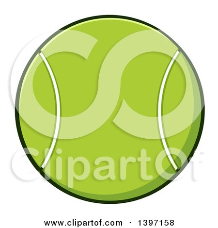 Clipart of a Cartoon Tennis Ball - Royalty Free Vector Illustration by Hit Toon