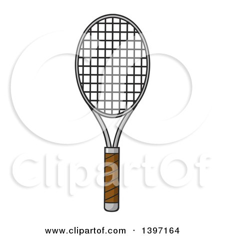 Clipart of a Tennis Racket - Royalty Free Vector Illustration by Hit Toon